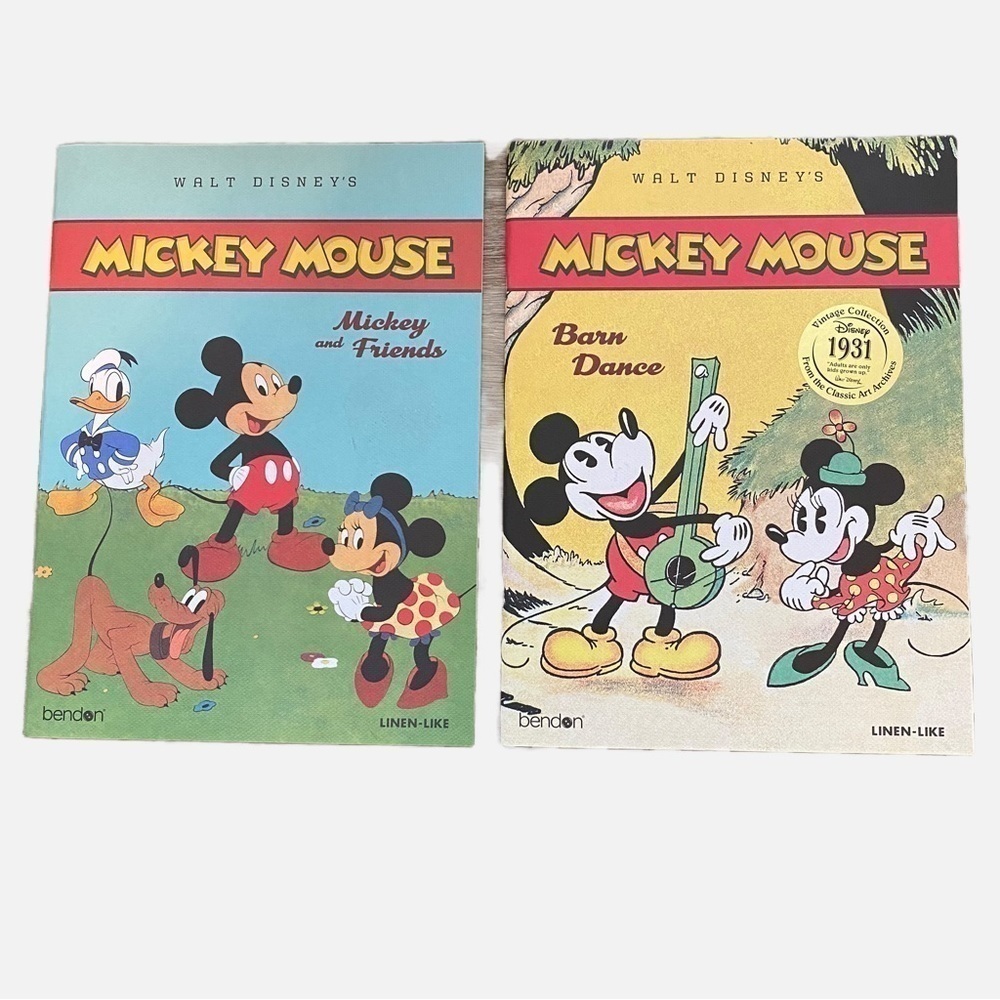 Walt Disney's Set of Two Books Vintage Collection Printed on Linen-Look Pages